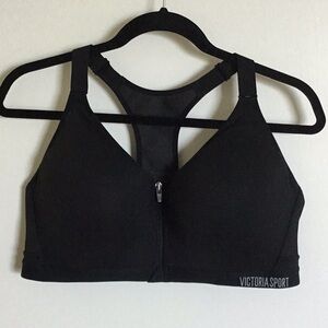 Victoria's Secret Black Sports Bra with Racerback Design